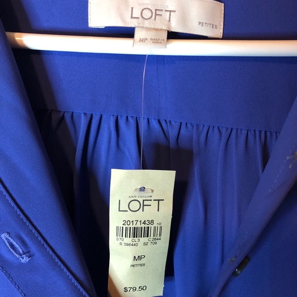 NWT LOFT Periwinkle Shirtdress MP - Picture 4 of 4